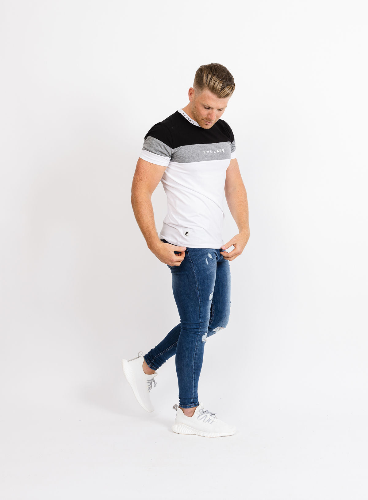 Tyson Tee - Black/White/Grey