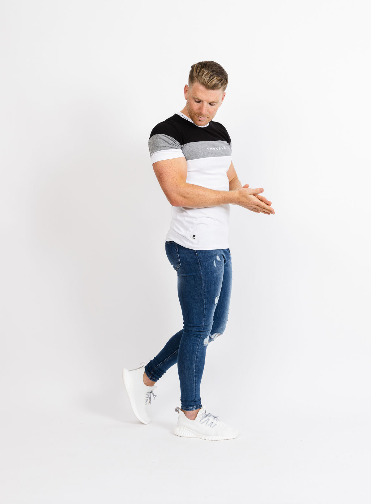 Tyson Tee - Black/White/Grey